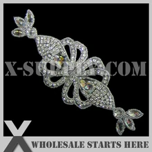 50 шт./лот) свадебные горный хрусталь аппликация железа на бисером патч для пользовательских свадебное платье украшения, x1-rat2234