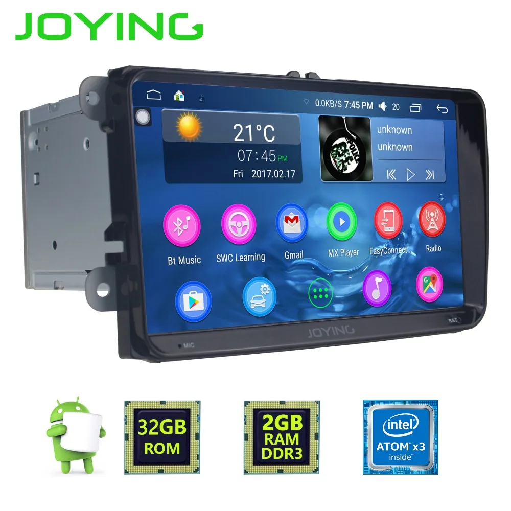 Joying Car font b Radio b font Android 6 0 2GB Ram 2 Din For VW