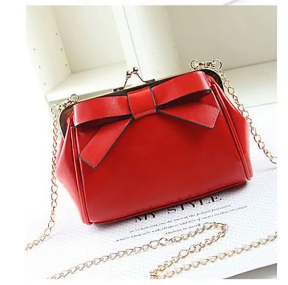 

2019 Retro Fashion Women Bag PU Leather Exquisite Shoulder Bag Bow-knot Messenger Bags Tote Handbag