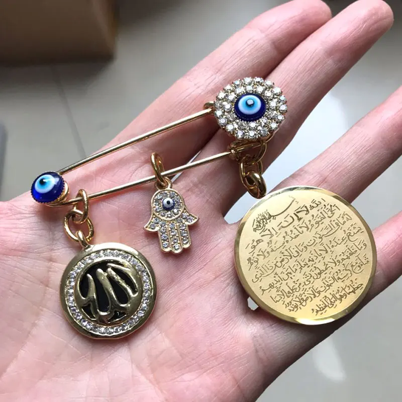ZKD мусульманский AYATUL KURSI Аллах Турецкий Дурной глаз hamsa рука Фатимы шарф из