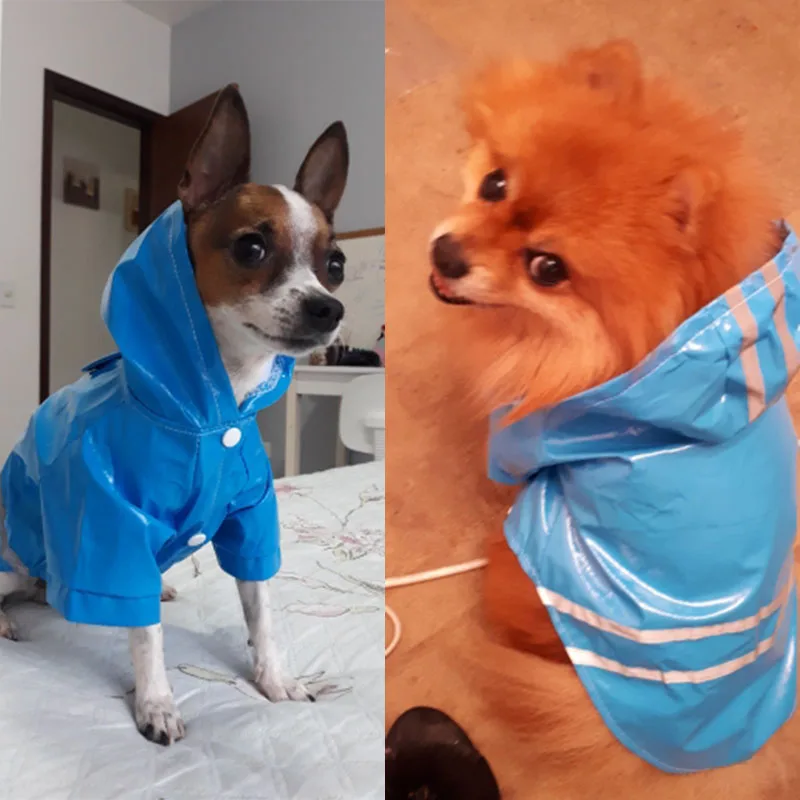 

Dog Raincoat Outdoor Puppy Pet Rain Coat S-XL Hoody Waterproof Jackets PU Reflective Raincoat for Dogs Cats Apparel Clothes