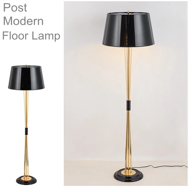 Post современный дизайн торшер черный белый пол свет металлическая подставка свет для гостиной спальни minimalis светильник E27 лампа