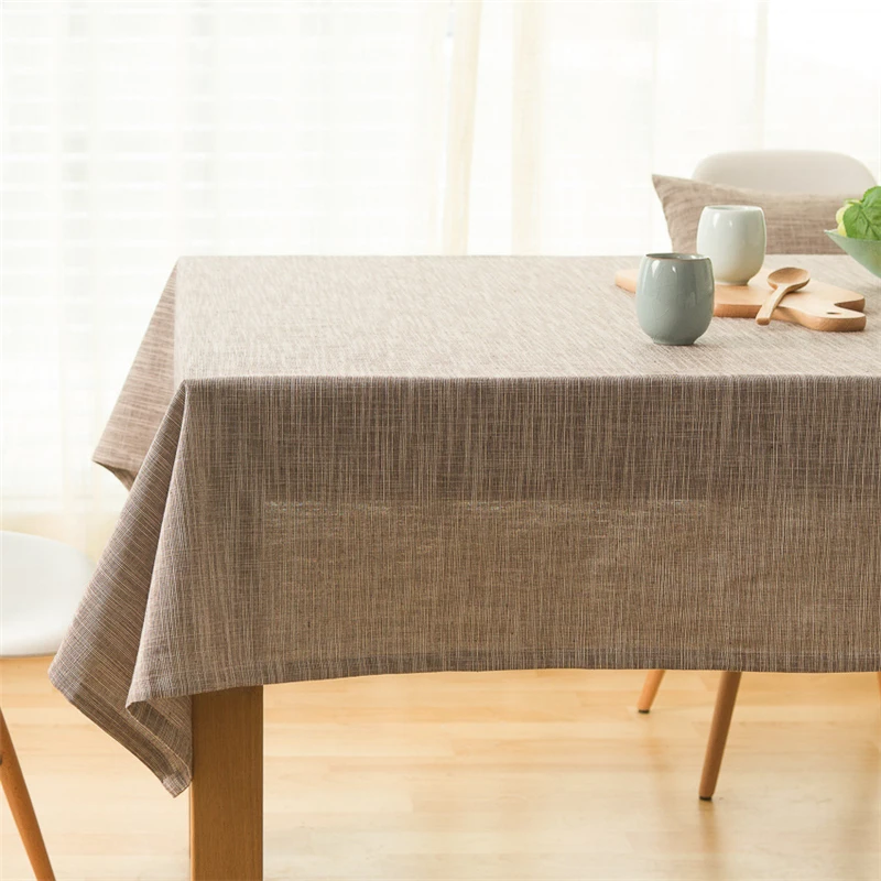 4 Solid Colors Cotton Linen Elegant Tablecloths For Rectangular Table Cloth For Table Cover Mantel Toalhas De Mesa For Kitchen