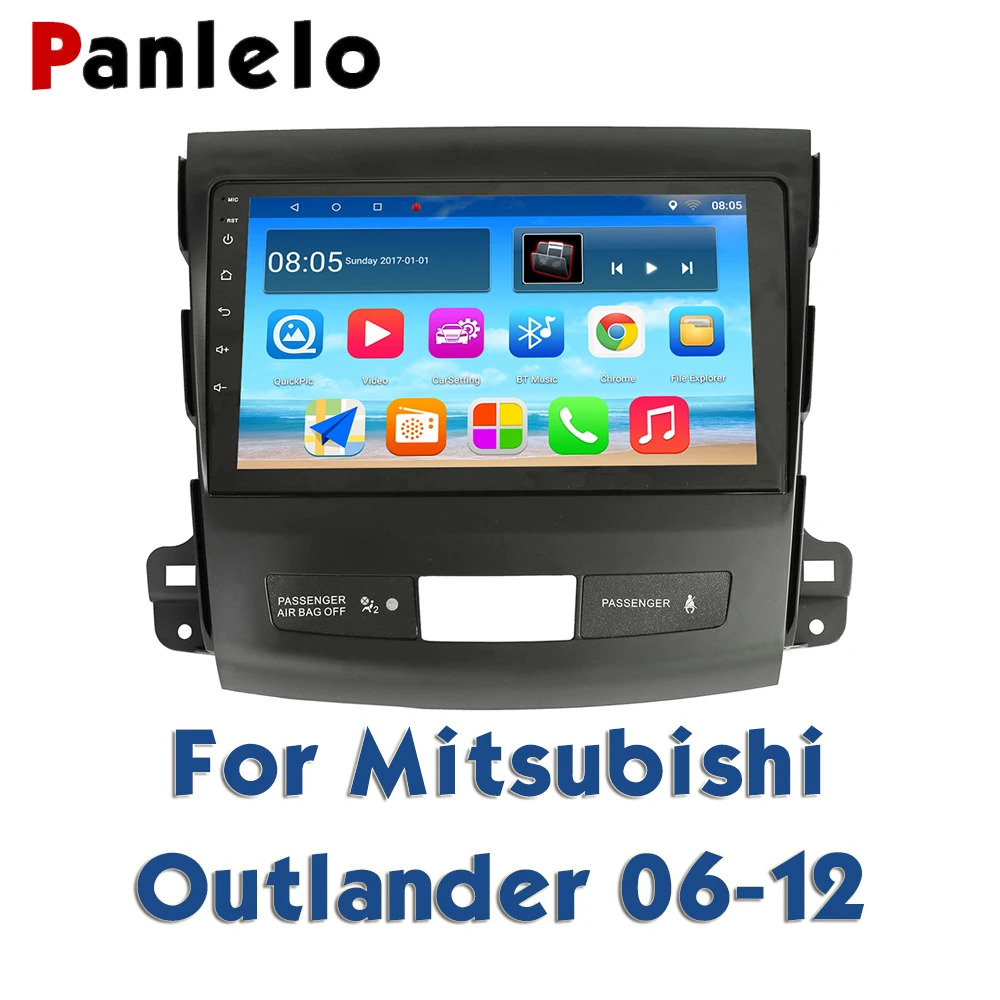 Panlelo 2 Din Android Radio del coche para Mitsubishi Outlander 2 para ASX Mitsubishi Android para Mitsubishi Lancer del coche de la pantalla táctil