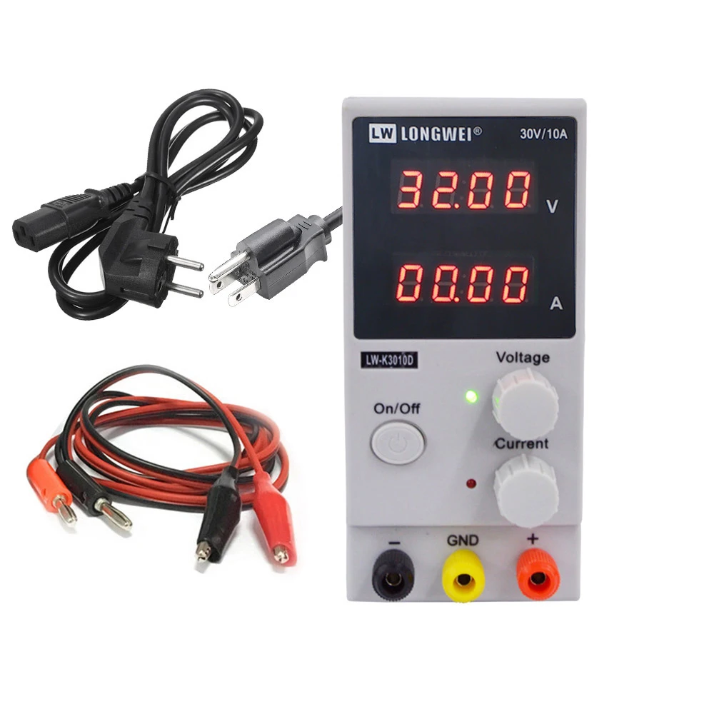 Skup LW 3010D zasilacz DC regulowany cyfrowy akumulator litowy ładowanie 30V 10A przełącznik laboratoryjny Regulator napięcia zasilania