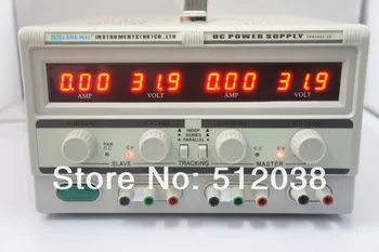 

Longwei TPR-3003-2D dual digital display adjustable DC power supply ( 2*0-30V/2*0-3A with 5V/3A fixed output)
