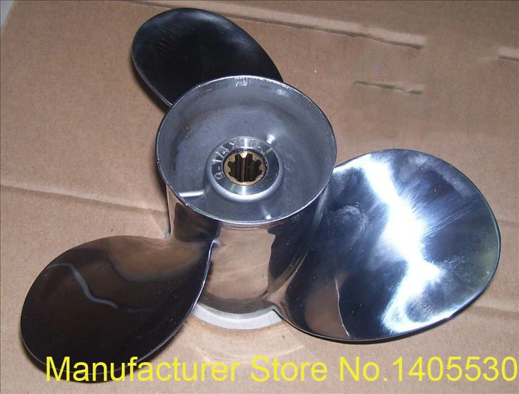 

Free shipping Propeller for Yamaha Hyfong Parsun etc. 2 and 4 stroke 9.9-15-20HP Outboards 10 inch stainless steel 9 1/4*10-J