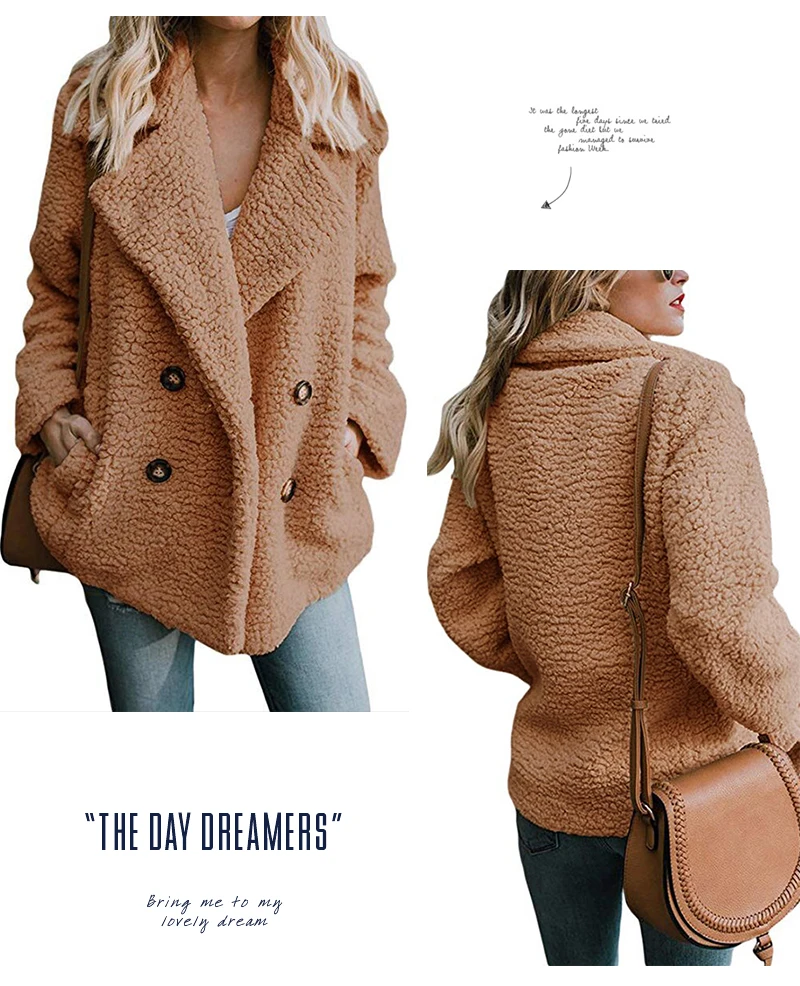 Warm Winter Coat Women Faux Fur Fleece Jacket Casual Woman Long Sleeve Overcoat Fourrure Femme 2018 Plus Size Coats And Jackets (9)