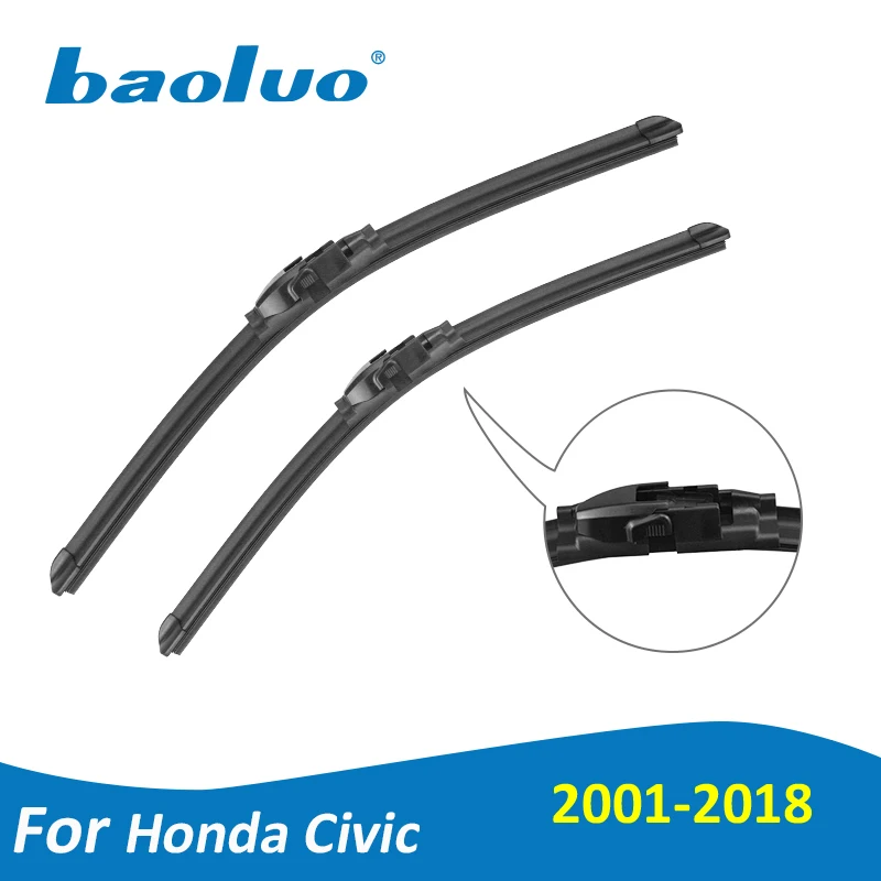 BAOLUO Wiper Blades For Honda Civic 7th 8th 9th Generation For International Version 2001 2018 BAOLUO Wiper Blades For Honda Civic 7th 8th 9th Generation For International Version 2001 2018