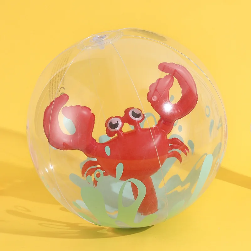 30 см пляжный шар надувной единорог; Фламинго бассейн игрушки поплавок плавать кольцо игрушка для бассейна вечерние воздушные шары с изображением Волейбольного мяча игрушка мяч - Цвет: Crab