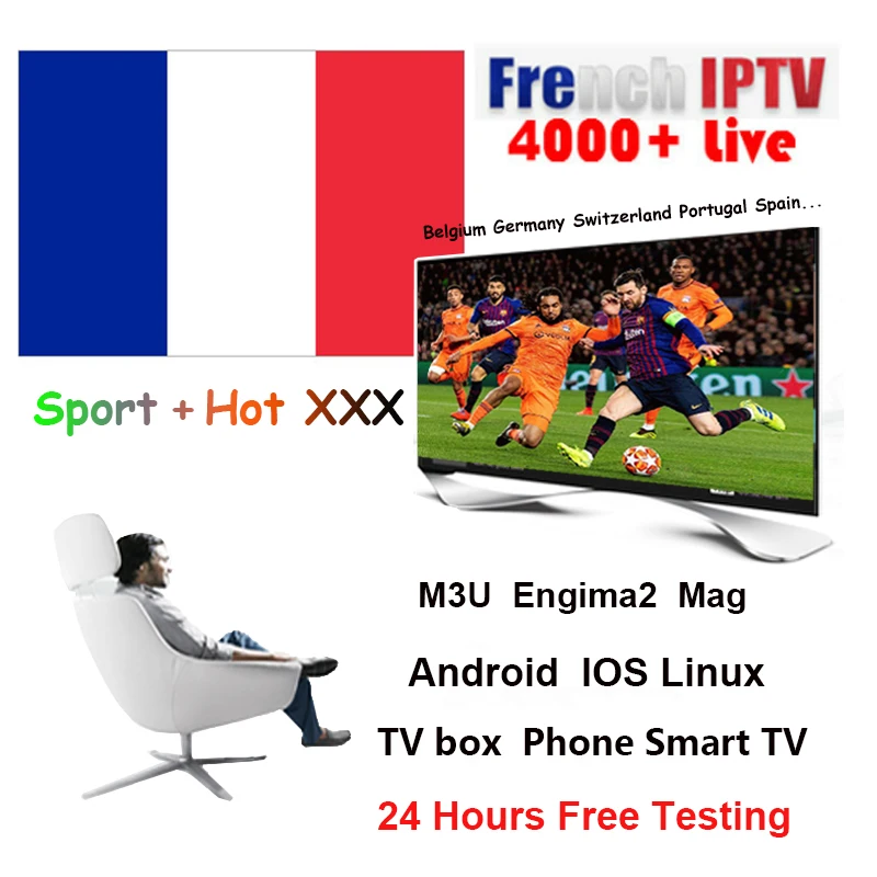 

France IPTV subscription French Belgium IPTV Arabic IPTV Spainish italia for Android m3u enigma2 mag250 TVIP Smart tv htv 5 box