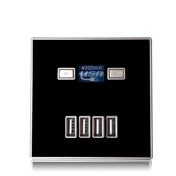 

4000MA High Quality 4 USB Charging USB Wall Socket Electrical Outlets For Mobile Phone Charger