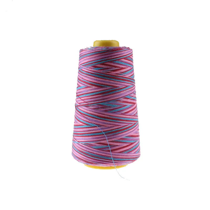 Дешевая швейная нитевая катушка полиэстер промышленная нить для шитья многоцветный машинное шитье поставки 3000Y 40 S/2