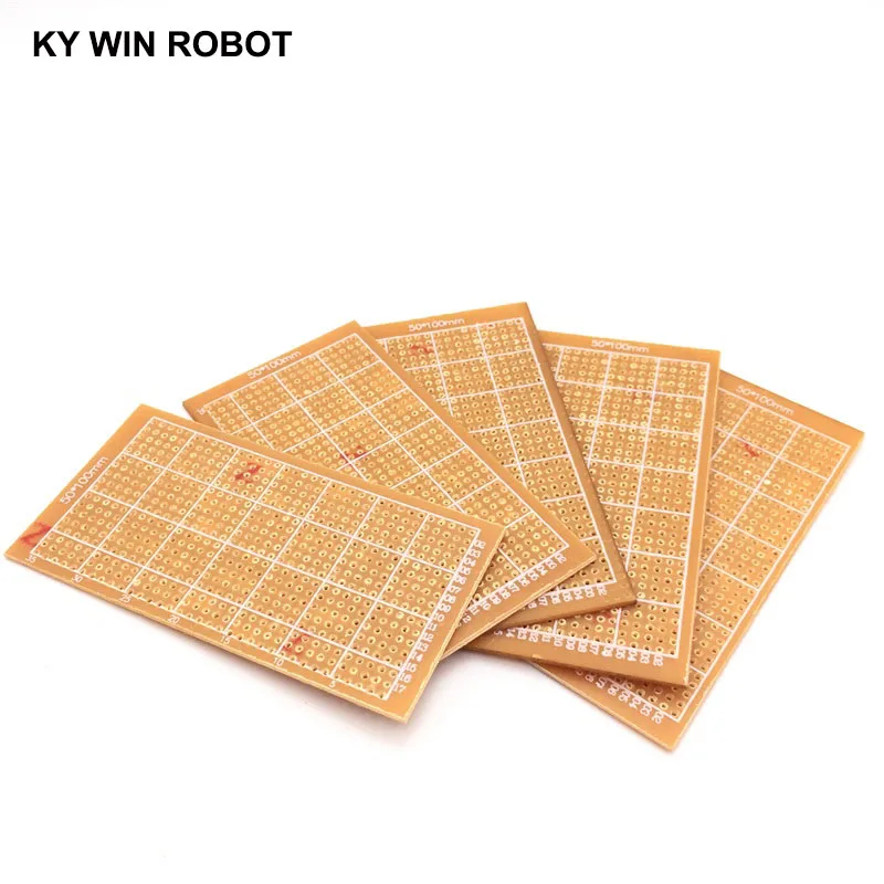 Шт. 1 шт. DIY 5*10 см Прототип бумага Медь PCB Универсальный Эксперимент Матрица платы 5x10 см