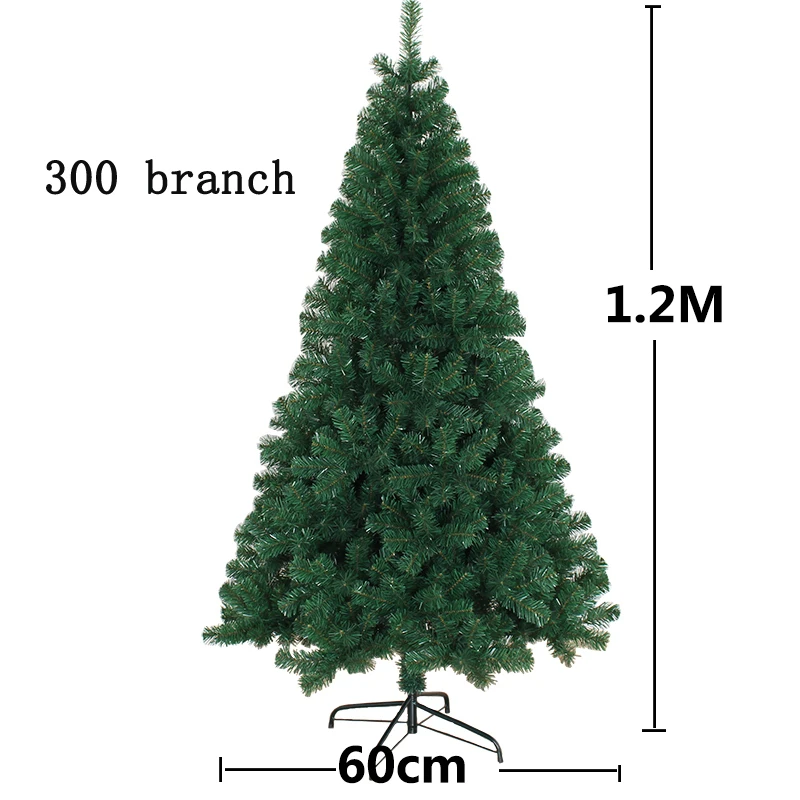 Рождественские украшения зеленый 1,2/1,5/1,8/2,1/2,4 m отличный подарок на Рождество дерево Роскошные шифрования однотонные с железными ножками подарок на год