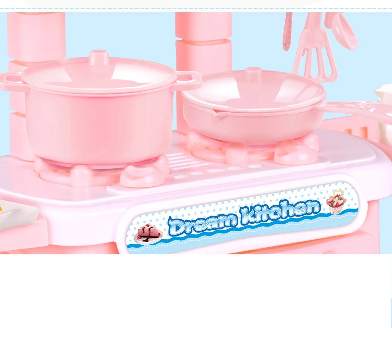 Девочка Многофункциональный Кухня Пособия по кулинарии стол моделирования модель посуда играют дети Еда посуды для девочек симулировать