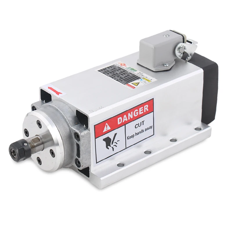 

Engraving machine high precision square air cooled spindle 3.5KW-ER20 380V 7A 300HZ speed 0-24000rpm chuck ER20