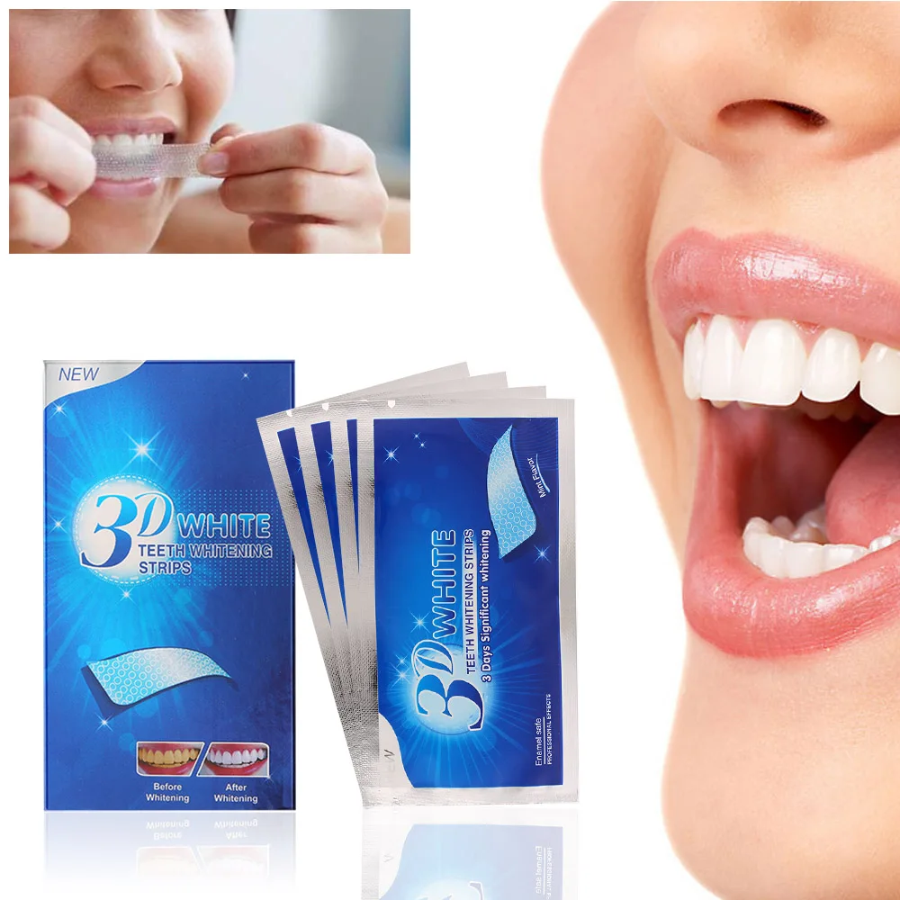 

Abody 14Pcs/28Pcs box 3D Dntal Teeth Whitening Strips Tooth Whitening Double Elastic Gel Dental Tools Teeth Strips Product