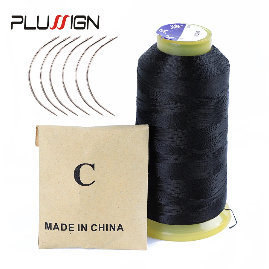 Plussign Hair Sewing Needles And Thread For Making Wigs 12Pcs Sewing