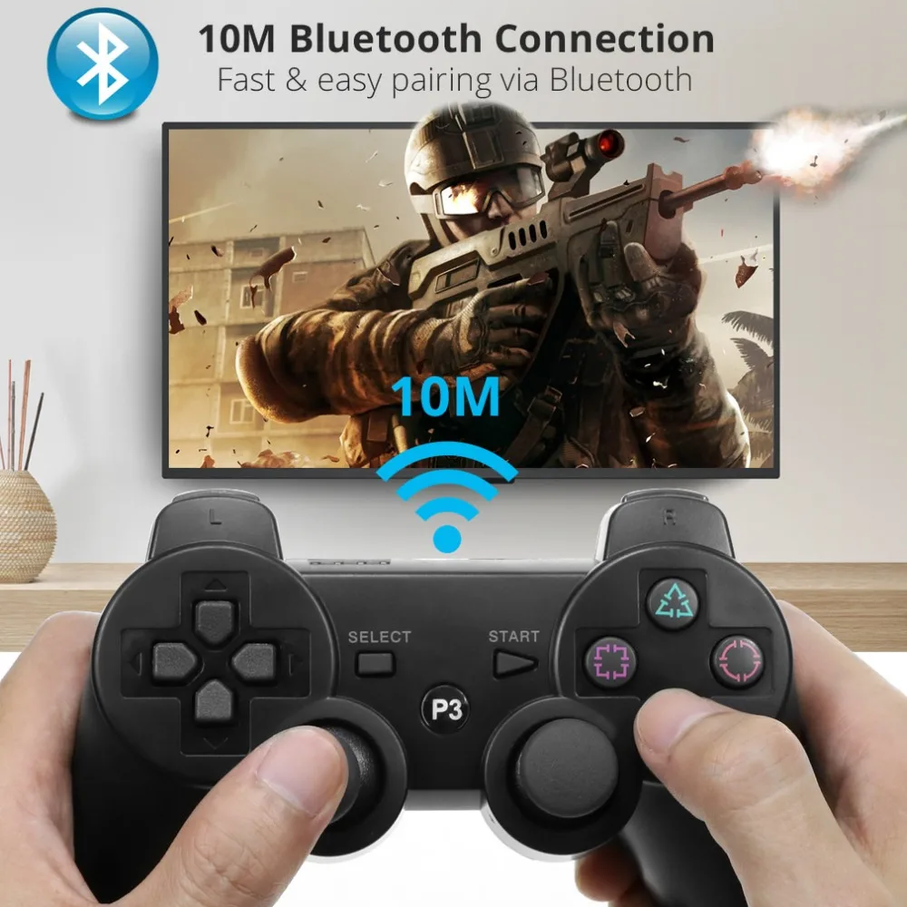 Геймпад беспроводной bluetooth-джойстик для PS3 контроллер Беспроводная консоль для sony Playstation 3 игровой коврик переключатель игровые аксессуары