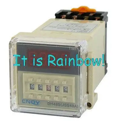 

AC220V/DC12V/DC24V SPST 8P 0.01S-99H99M 4-Digit Programmable Timer Delay Relay + Stocket DH48S-1Z Need message for Voltage