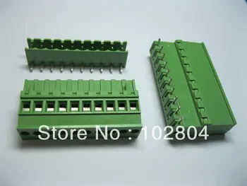 

30 Pcs Pitch 5.08A 5.08mm 10way/pin Angle-pin Screw Terminal Block Connector Pluggable Type 2EDCD-5.08A-2EDCR Green Color