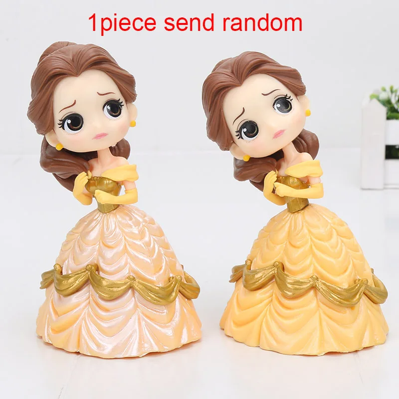 Q версия принцесса Мулан Q Posket ПВХ Фигурки игрушки куклы Коллекция игрушек для детей - Цвет: belle