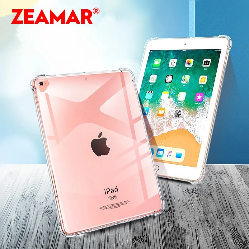 

For iPad Air 1 2 5 6 Mini 1 2 3 4 Pro 9.7 10.5 11inch Transparent Drop-Proof TPU 360 Full Protect Cover Case For iPad 2 3 4 Case