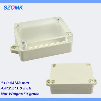 

10 pieces a lot IP 68 shell plastic electronics for PCB with transparent cover 111*63*33 mm 4.4*2.5*1.3 inch