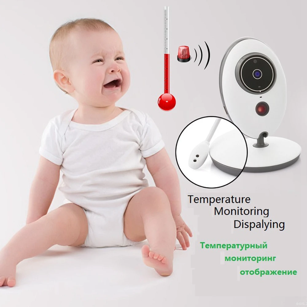 

2.4 inch mini camera wireless video VB605 baby monitor 2.4GHz walkie-talkie temperature monitoring night vision music player