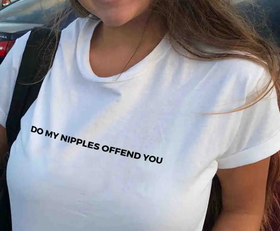 フェミニズムフォロー服は私の乳首everytimeあなたtシャツ男女平等美的フェミニストグランジゴス女性ファッショントップス T Shirts Aliexpress