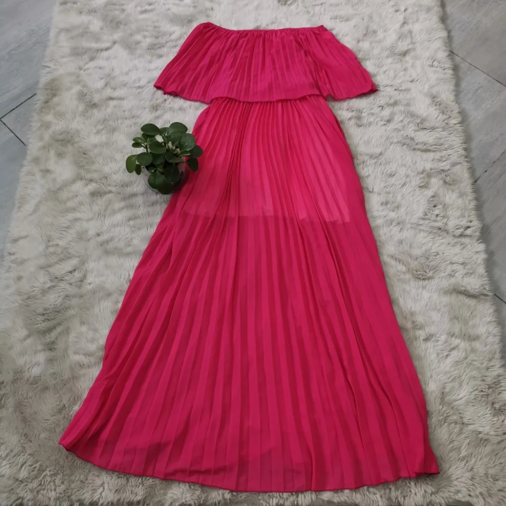 Стиль африканская женская одежда Дашики мода плиссированные чистый цвет длинное платье Размер XXL бюст 96 см YC580