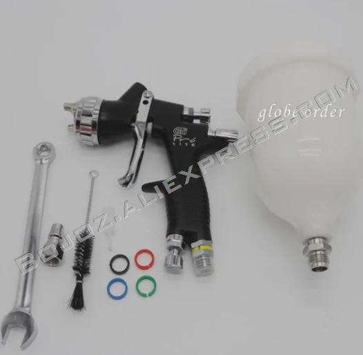 Professional environmental protection Gti Pro Lite 1.3mm Fluid Tip Air Cap Spray Paint Gun Black