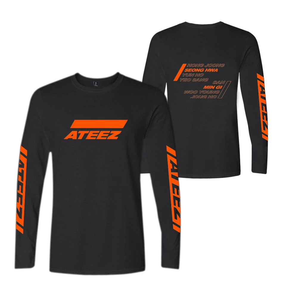 

ATEEZ 2019 fashion long sleeve t shirt Casual New O-neck t shirt Stylish Plus Size 2XS-4XL Clothes