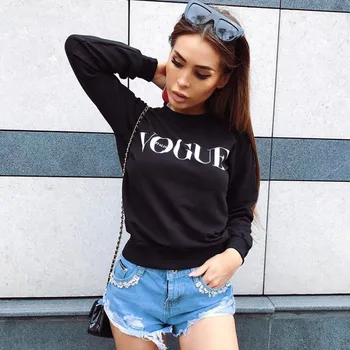 

Woman O-neck Long Sleeve Sweatshirts Ladies Autumn Winter Print Letter Classics Fashion Elegance Clothing Shirts Pullovers