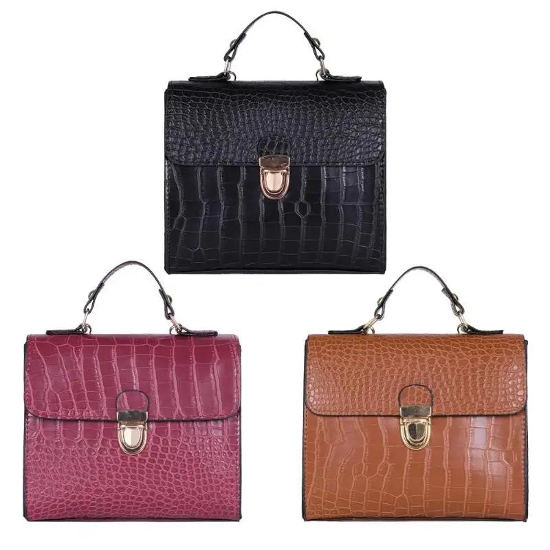 

Elegant Solid Color Shoulder Handbag Women Crossbody Flap Leather Bags