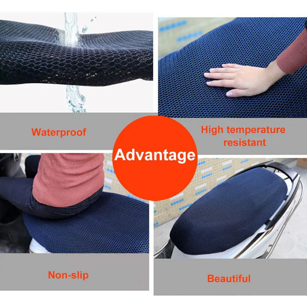 Сетчатая воздушная подушка для сиденья медленный отскок 3D мотоцикл влагонепроницаемые чехлы для сидений