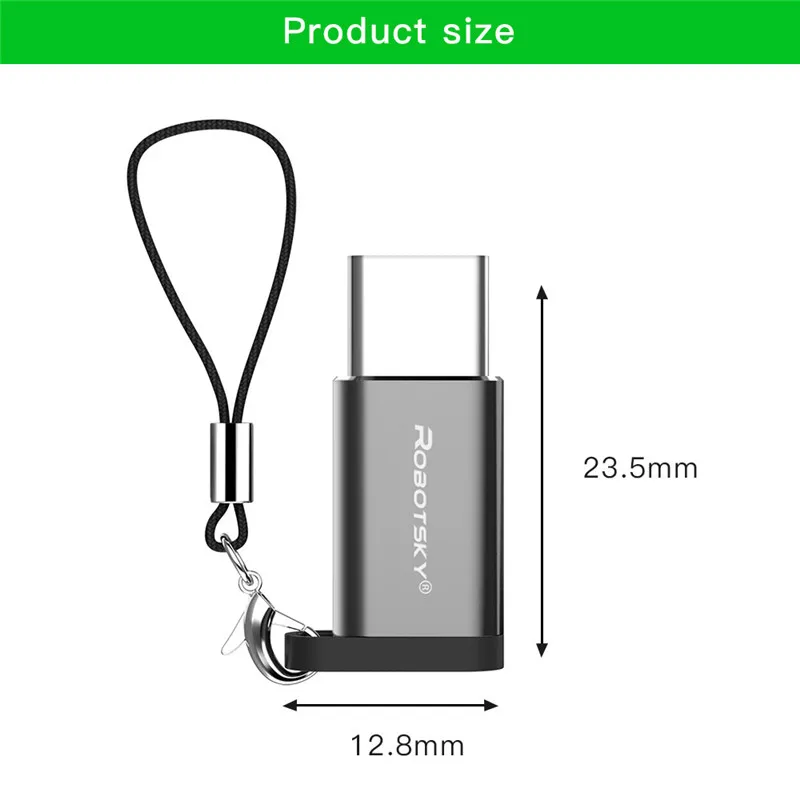 Robotsky usb тип-c к Micro USB адаптер папа к женскому тип-c OTG кабель преобразователя для samsung Letv Macbook Matebook