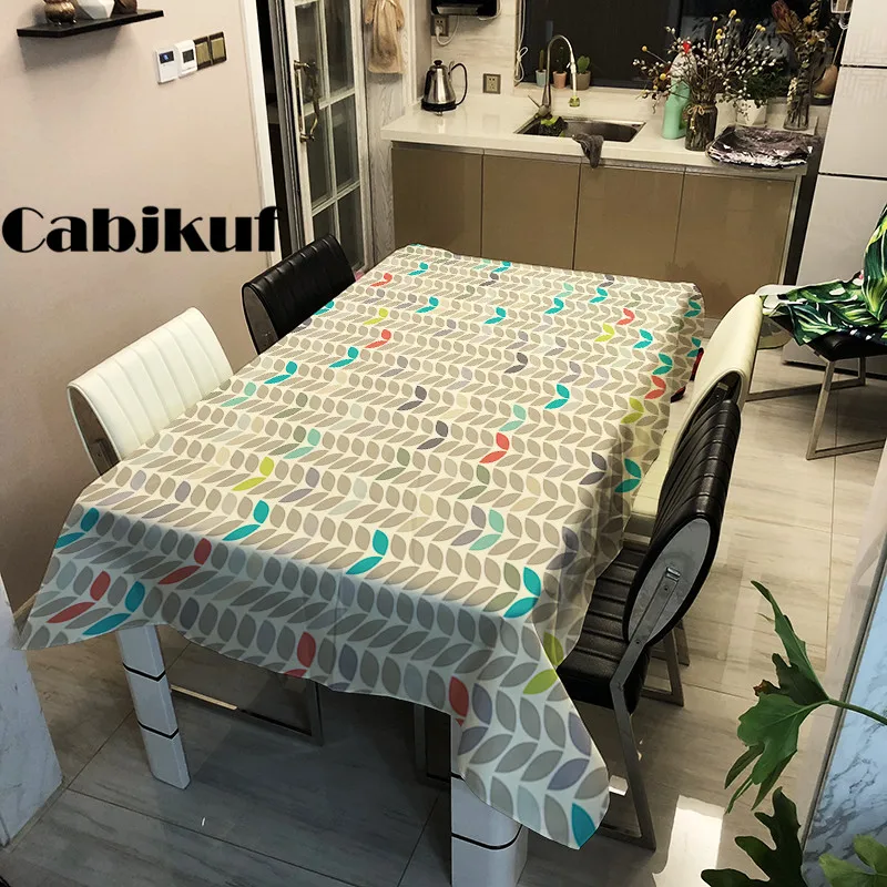 

Sytlish Linen Table Cloth Country Style Stripe Print Multifunctional Rectangle Table Cover Tablecloth Home Kitchen Decoration
