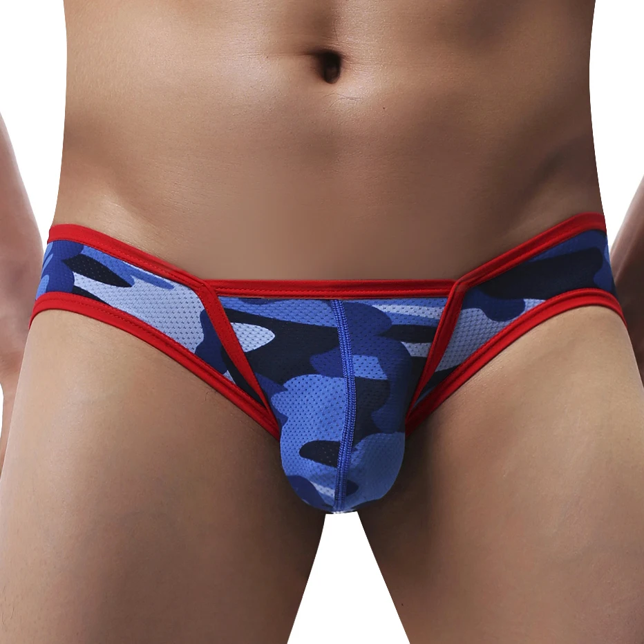 

Fankazi Male Underwear Jockstrap Briefs Mesh Breathable Sexy Underwear Men Camouflage Gay Underwear Slip Homme