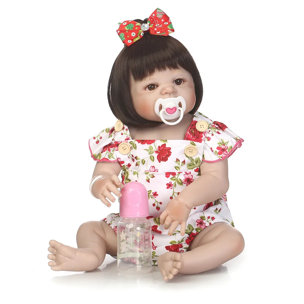 

NPK brand 23"57cm full body silicone reborn dolls lifelike victoria reborn baby girl doll for child gift bebe alive bonecas