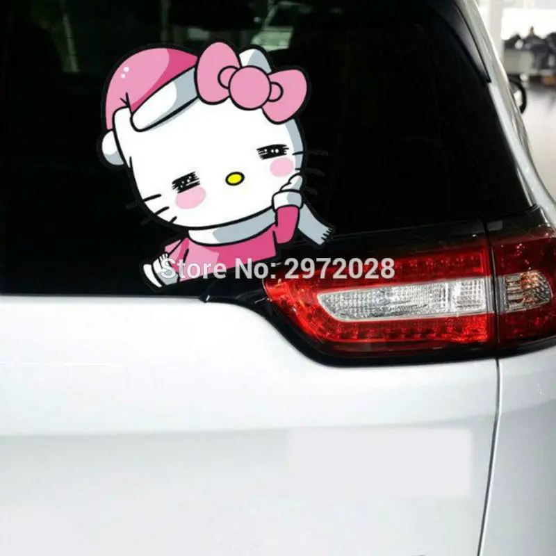 10 x New Design Cute Hello Kitty Creative Auto Decal Cartoon Car