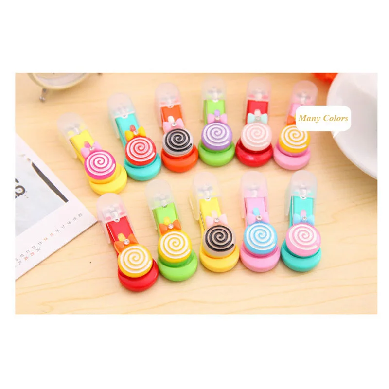 Candy Color Lollipop Kids Nail Clippers Cute Clipper Trimmer Scissors Baby Nail Care Random Color 1 PC
