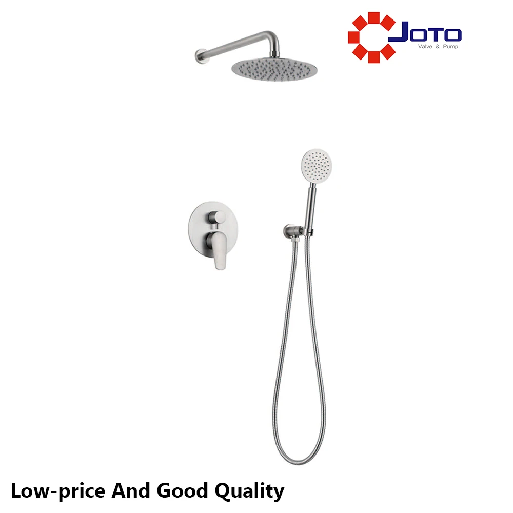 

304 Stainless Steel Brushed In-wall Double Shower Shower Faucet