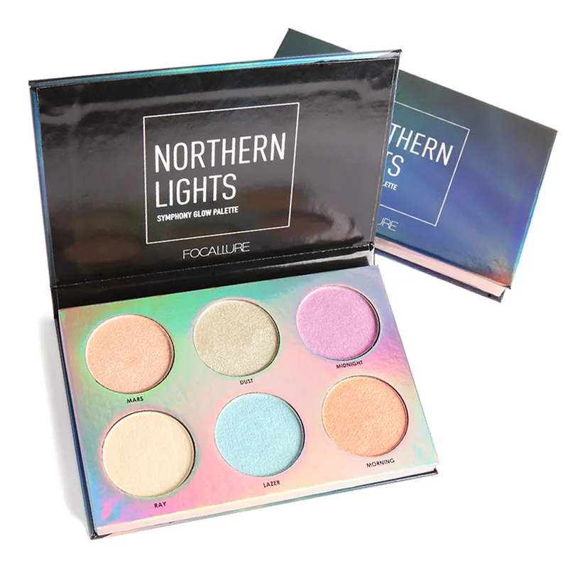 High Quality 6 Color Highlighter Face Glow Kit Makeup Glitter Shimmer