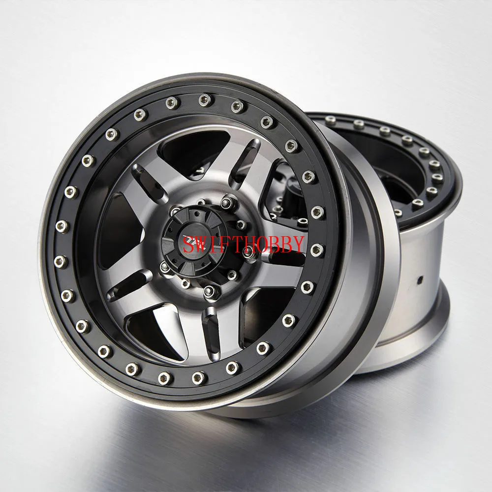 CNC сплав 3,8 дюйма колесные диски 5-Spoked 2 шт W/O шины для RC Гусеничный