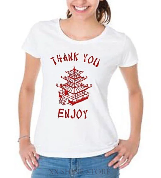 Chinese Takeout T-shirt 2 styles available Mens and Womens sizes Small-3XL 100% cotton t shirt men women tee |