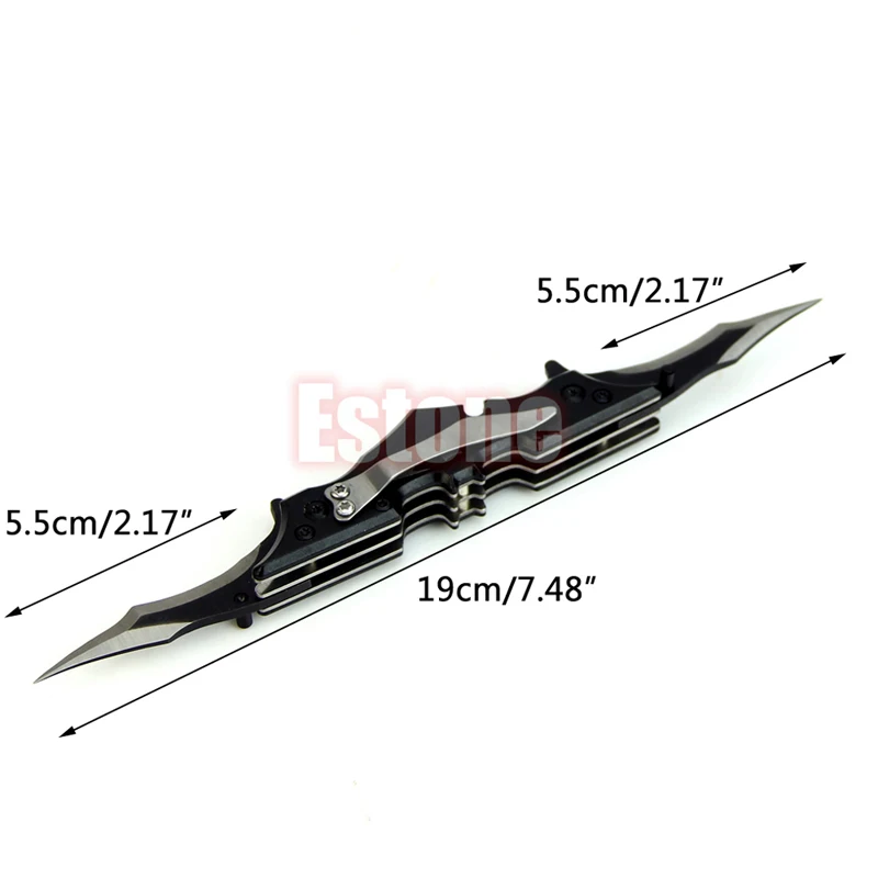 Открытый Бэтмен два двойной лопастной Складной нож инструмент Темный рыцарь
