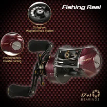 17+ 1 Шариковые подшипники левая/правая рука наживка литье Рыболовная катушка Передаточное отношение 6,3: 1 Катушка для наживки рыболовные снасти инструмент Pesca