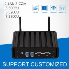Mini PC Dual LAN Dual COM Windows 7 Mini Computer Core i3 5005U i5 5200U i7 5500U Barebone Office Gaming PC Advertising Business